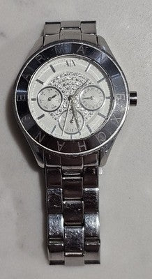 Armani Exchange AX5033 Silver Dial Crystal Bezel Stainless Steel Women's Watch