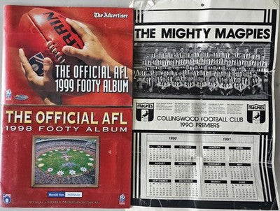 Vintage AFL Football Team Posters Lot 1998 1999 Melbourne, Richmond Port & More