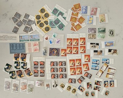 Large Bulk Lot of Vintage International Postage Stamps - Luxembourg, Montserrat,