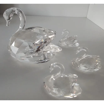 Swarovski Swan Beauties of the Lake Set – 4 Pcs (Large & Small, 3x4x6, 1.5x2 cm)