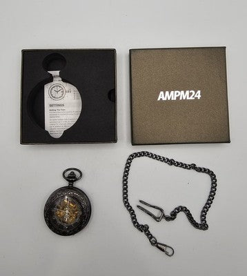 Men's Mechanical Pocket Watch AMPM24 with chain - Original Box - WORKING