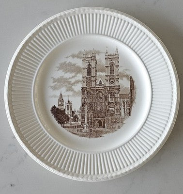 Vintage Wedgwood Old London Views Westminster Abbey Plate-Etruria&Barlaston 27cm