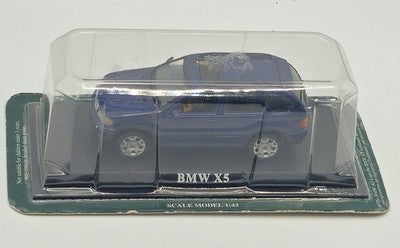 BMW X5 Diecast Model Car 1:43 Scale Blue SUV Sports Activity Vehicle Sealed