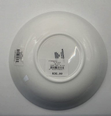 Wedgwood Gio White Bone China Coupe Bowl 20.5cm 8" Intaglio Textured