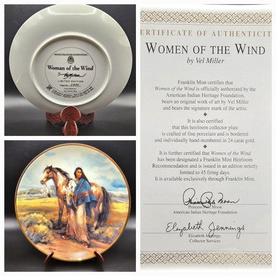 The Franklin Mint 20 cm Porcelain Plate "Woman of the Wind" Plate No L4194