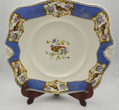 Vintage Tuscan China English Cake Plate, Floral, Excellent Condition. 25X22cm