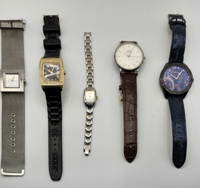 5x Women's Watches Guess, DKNY, Elite, AVIA and Daniel Wellington, Working