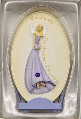 Russ Berrie I Believe Sentiments Angel Plaque February Birthday Birthstone