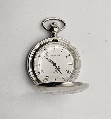 "Frederick James Quartz Pocket Watch - Father of the Groom Engraving- Working Co