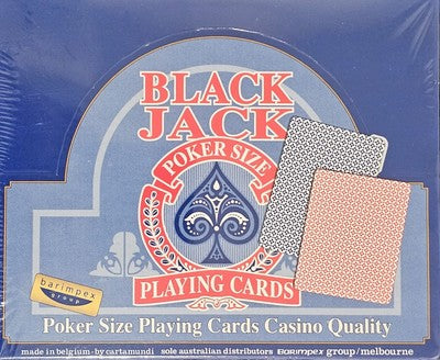 Blackjack Brand POKER SIZE Playing Cards Cartamundi Casino Quality