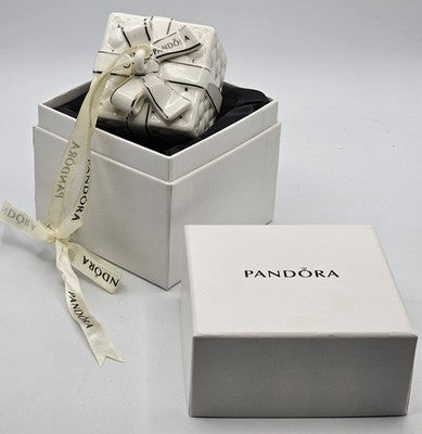 LIMITED EDITION 2016 PANDORA PORCELAIN CHRISTMAS GIFT BOX ORNAMENT