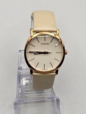 Calvin Klein K8Q.336 Gold Tone Women's Analog Quartz Watch with Leather Band