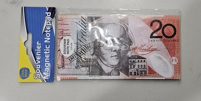 Souvenir Australian $20 Banknote Imitation Magnetic Notepad - New & Sealed