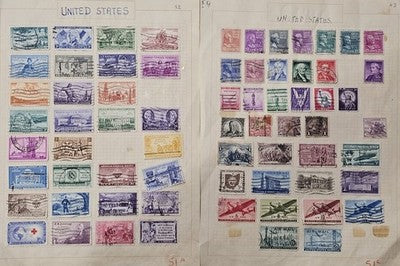 πΊπΈ Japan and Queen Elizabeth II & USA Stamps Collection Album Pages