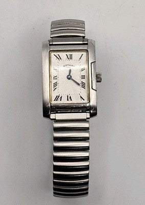 Rotary Club Silver Tone Ladies Watch RFS-100005-2 In Working Condition