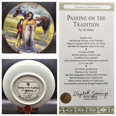 The Franklin Mint 20 cm Porcelain Plate "Passing on the Tradition" No JA2795