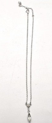 Swarovski Silver Tone Marquise Crystal Pendant Necklace
