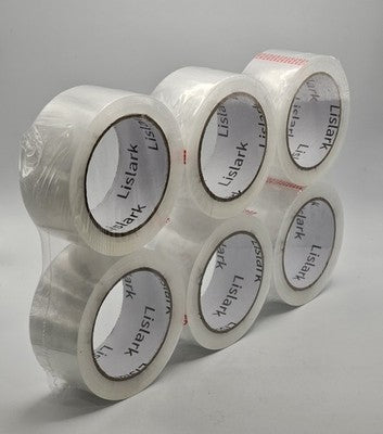 Bulk Lot 6 Rolls Clear Packaging Parcel Tape Strong Adhesive for Shipping Moving