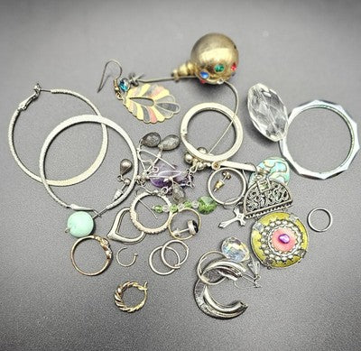 Set Of Glass Gemstone, Earrings Etc. for Women Fashion Jewelry-Repair
