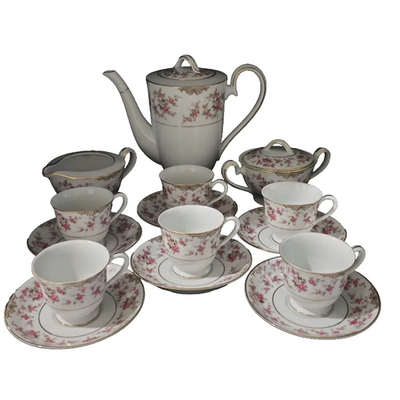 Vintage Japan-Made Tea Set for Six People (14-Piece)