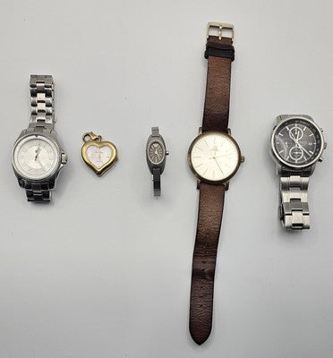5x Women's Watches Accoris, Asos, Emperor Armani, Time, Elite, Working