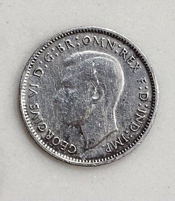 1941 Australia Silver Sixpence George VI Coin