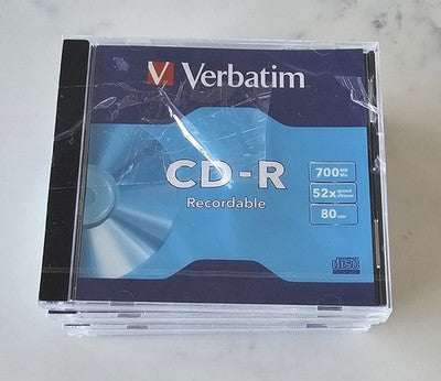 7 Pack Verbatim CD-R 700MB 80Min 52x Speed Brand New Sealed
