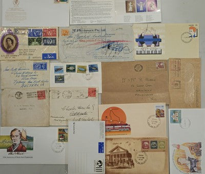 Vintage International Used Letter And Stamps #0420
