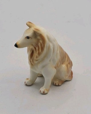 VINTAGE COLLIE DOG CERAMIC FIGURINE