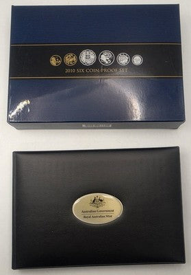 2010 Royal Australian Mint Six Coin Proof Set Boxed RAM OGP