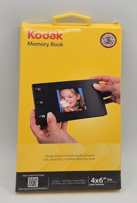 Kodak Memory Book Kit 4x6" Photo Paper & Binder Cover for Home Printing New