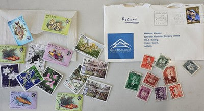 Vintage International Norway And Belize Stamps #0420