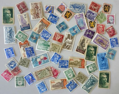 Vintage Collection of Used Postage Stamps Mixed #0420