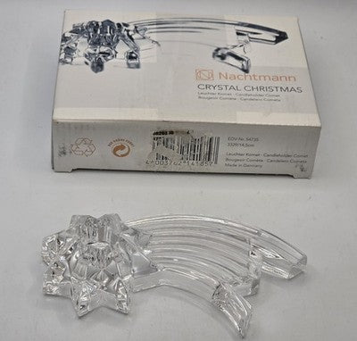 Nachtmann Crystal Christmas Comet Shooting Star Candle Holder Made in Germany