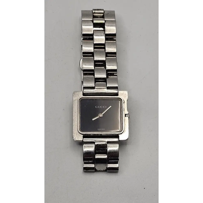 GUCCI 3600J G Face Black Dial Silver Quartz Women's Watch From Japan Working Con