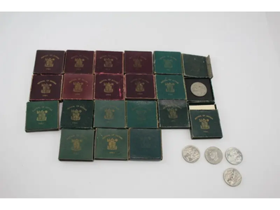 Royal Mint Festival of Britain Crown Coin Set – 25 Pieces (Boxed & Unboxed) 1951