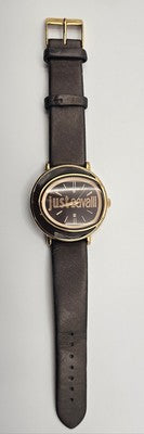 Just Cavalli Men's Quartz Watch Leather Strap – in Working condition
