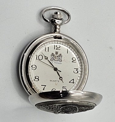 F. Williams Quartz Pocket Watch - Fly Fishing Motif - In Working Condition