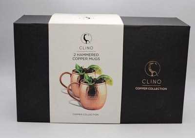 NEW CLINQ Moscow Mule Hammered Copper Mugs Set of 2 Luxury Copper Collection NIB
