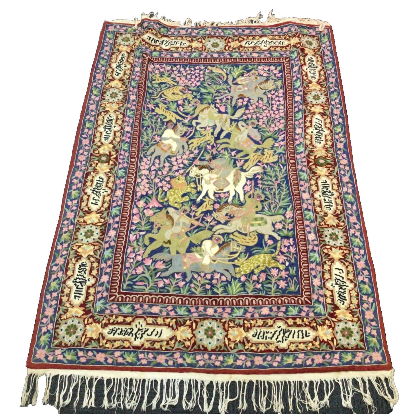 Wool Tapestry Carpet With Horse and Person Design - 150 *200 cm