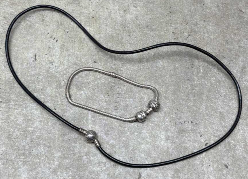 Pandora Necklace & bracelet in sterling silver