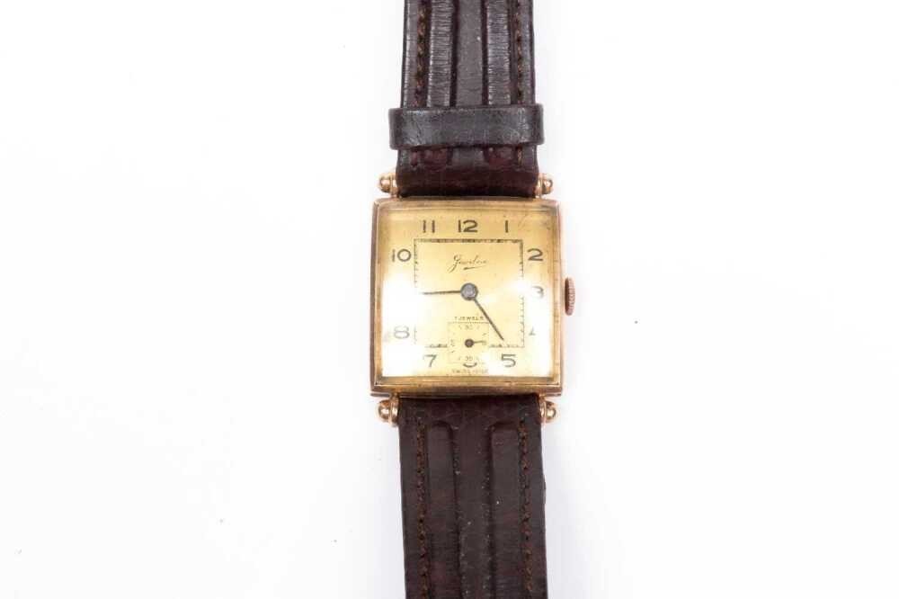 Antique Jewlex Swiss Watch 9ct Rose Gold Mechanical Vintage - Running