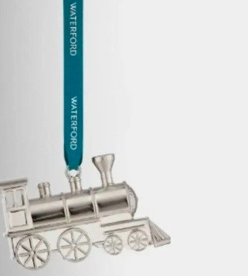 Waterford Christmas Ornament Silver Metal Steam Train NEW IN BOX