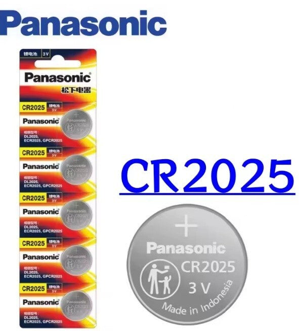 5 PCS Panasonic CR2025 Coin Li Battery 3V For Calculator Toy Watch Button cell