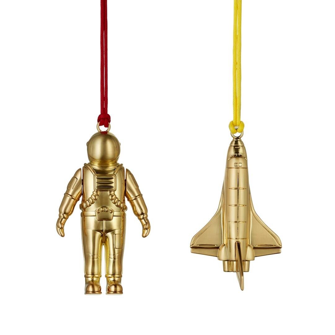Waterford Christmas Spaceman & Rocket Golden Ornament - RRP: AUD$189.00