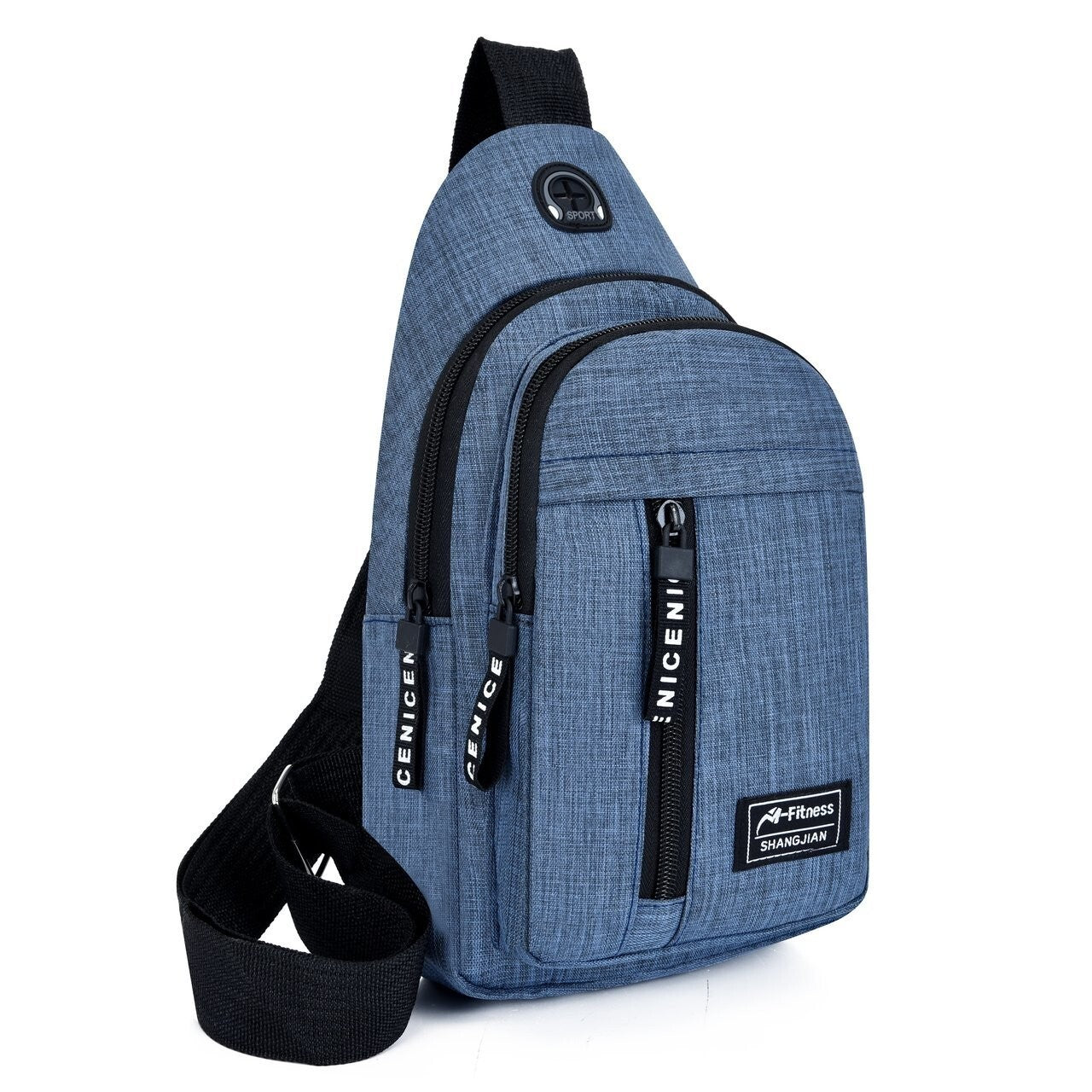 Fashion Lightweight Waterproof Cross Body Bag MediumCapacity Sport Hik-Deep Blue