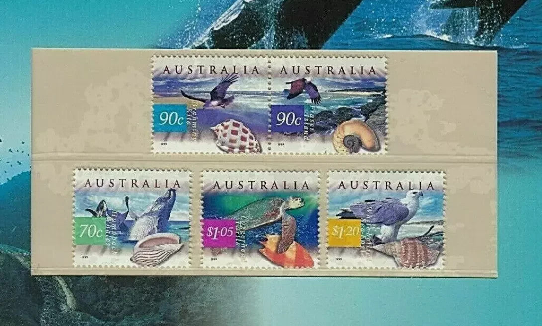 1999 The Nature of Australia Coastal Set Of 5 Stamp Pack.
