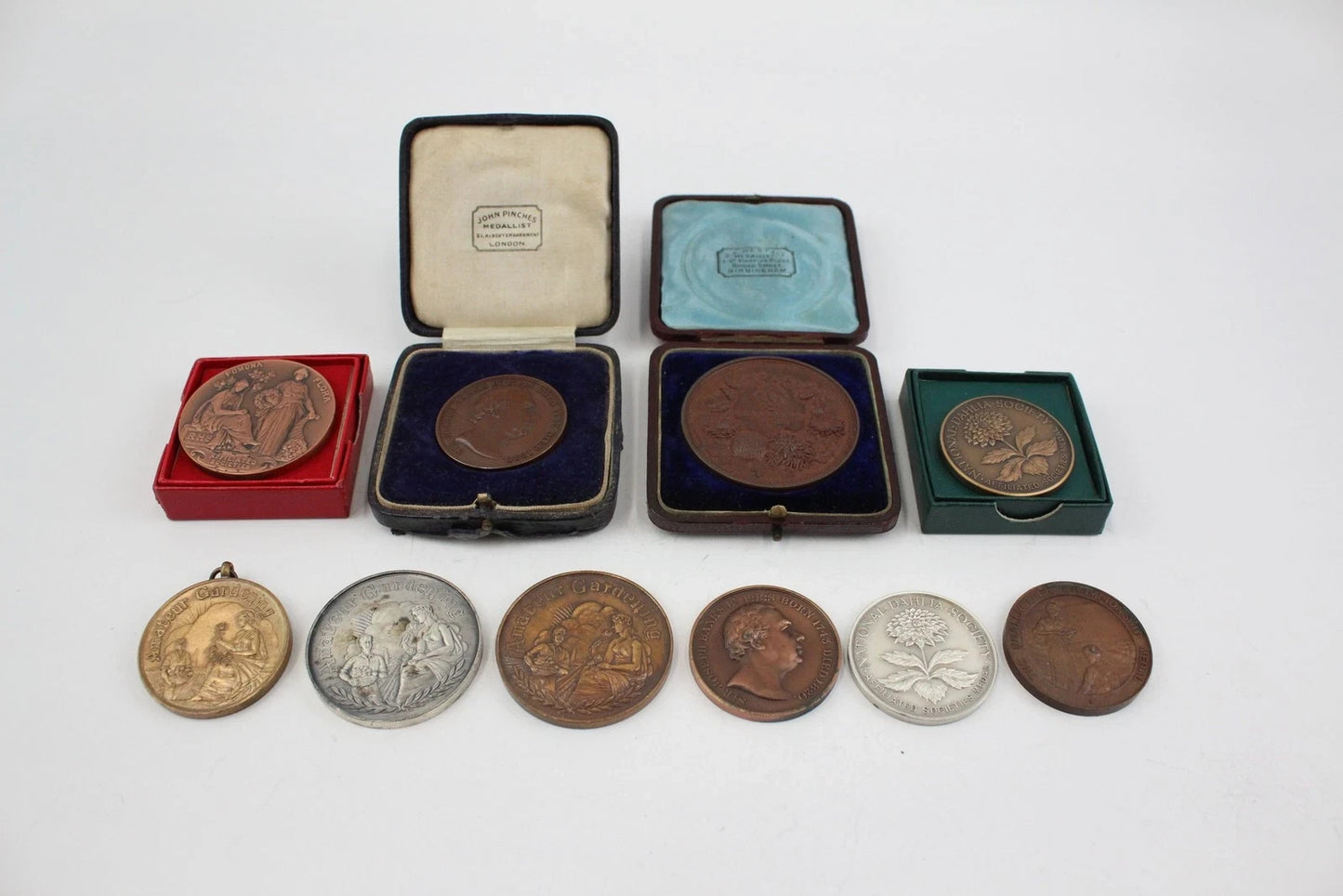 Gardening & Horticulture Medals / Medallions Inc Boxed Antique 1890 Etc x 10