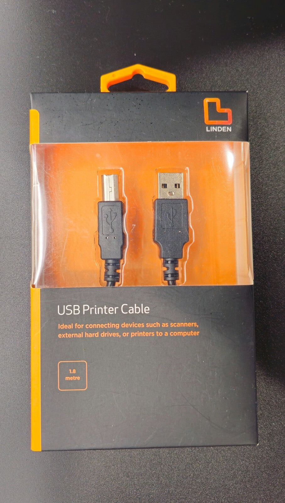 LINDEN 1.8M USB Printer Cable - IDEAL FOR PRINTERS AND SCANNERS
