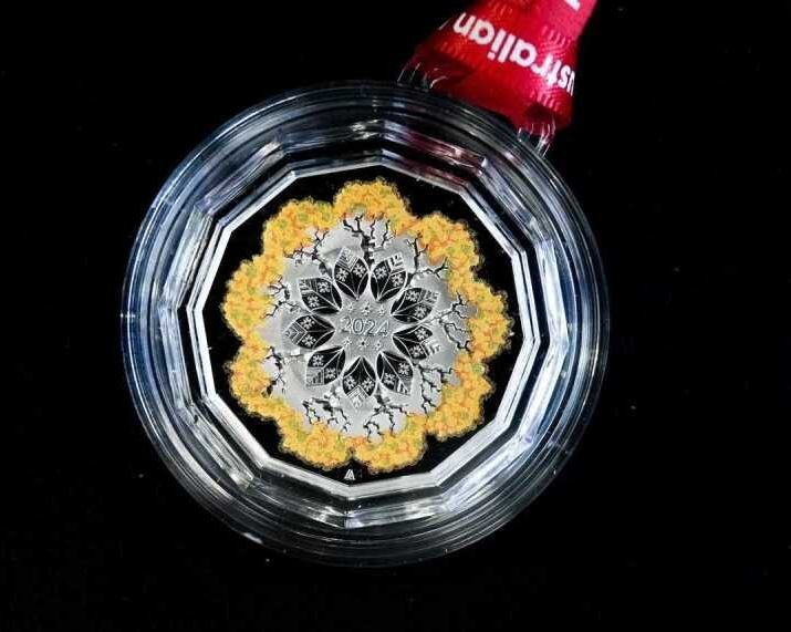 2024 RAM 50c Christmas Festive Florals 50c Coloured Fine Silver Proof Coin